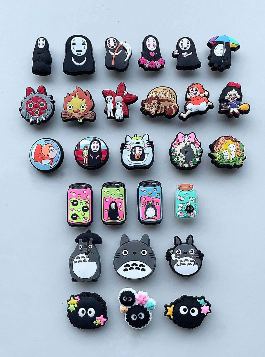 Anime Shoe Charms Studio Ghibli Jibbitz Manga No Face Soot Etsy