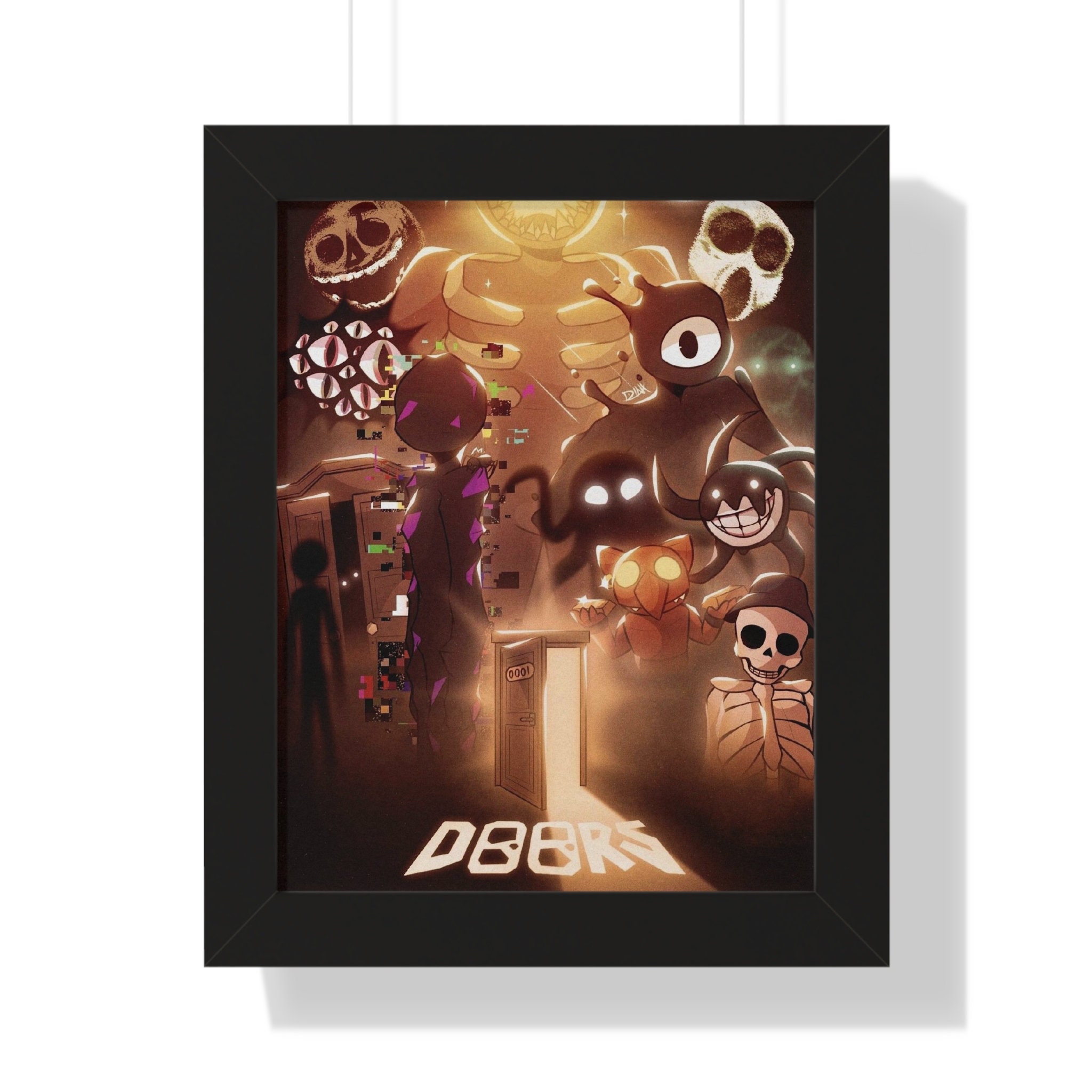 Composition of multiple Posters of (DOORS-ROBLOX) Backpack