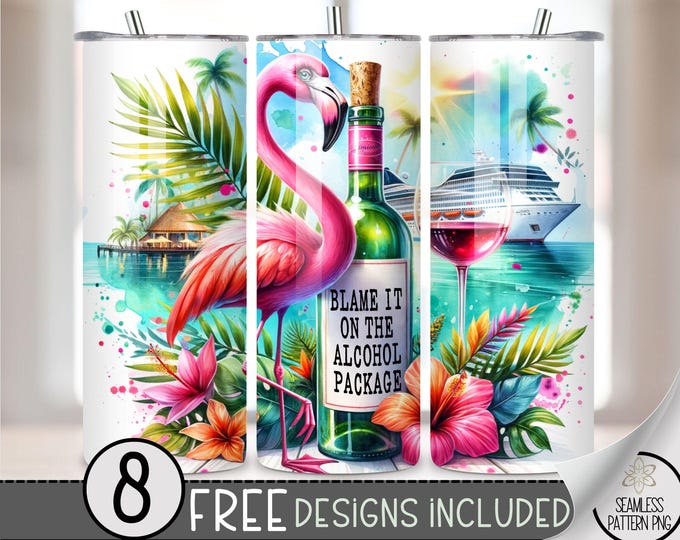 Cruise Ship Tumbler Wrap, Cruise and Wine 20oz Skinny Sublimation, Cruise Tumbler Design, Cruise Sublimation Design, Cruise Tumbler File, A9