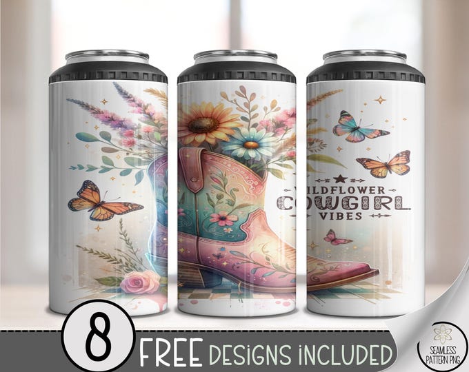 Cowboy Boots png Can Cooler Wrap, Howdy Hos png Design, Western Mom png 4-in-1 Versatile Drink Holder, B600