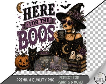 Halloween Sublimation Design, Witchy UV DTF Graphic, Spooky Clip Art, Digital Download, B10369