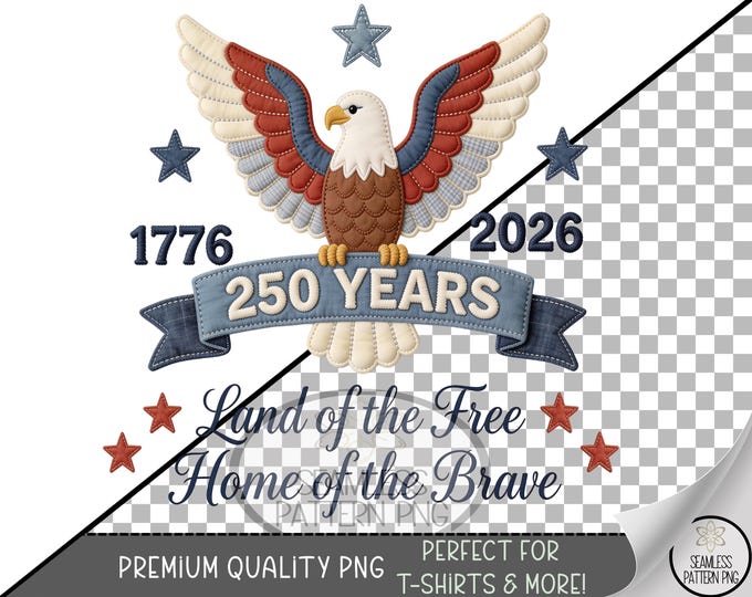Independence Day Sublimation Design, Eagle UV DTF Graphic, Patriotic Clip Art, Digital Download, B10153