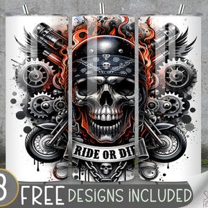 Motorrad-Tumbler-Wrap, Nahtloser Motorrad-Wrap-Tumbler, 20 Unzen amerikanischer Tumbler-Wrap, gerader Tumbler-Wrap, Motorrad-Sublimations-Tumbler