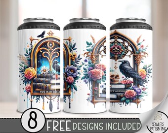 You Had Me At Trigger Warning 4 in 1 Can Cooler Wrap, Bad Book Club 4in1 Tumbler PNG, Book Lover 16 Oz Can Cooler Sublimation Design, A30