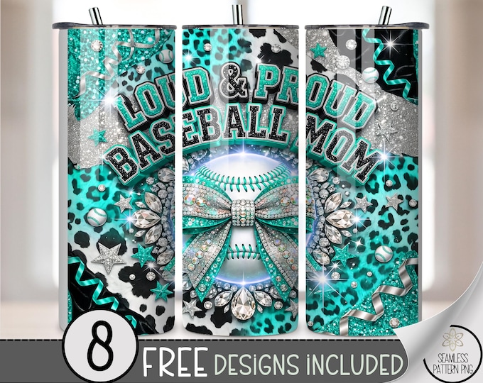 Baseball Mom 20 oz Tumbler Wrap, Baseball Mama Png, Baseball Png, Baseball Coquette Bow Png, Baseball G ame Day Png Sublimation, B10135