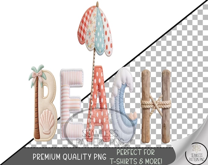 Beach Sublimation Design, Coastal UV DTF Graphic, Nautical Clip Art, Digital Download, B10160