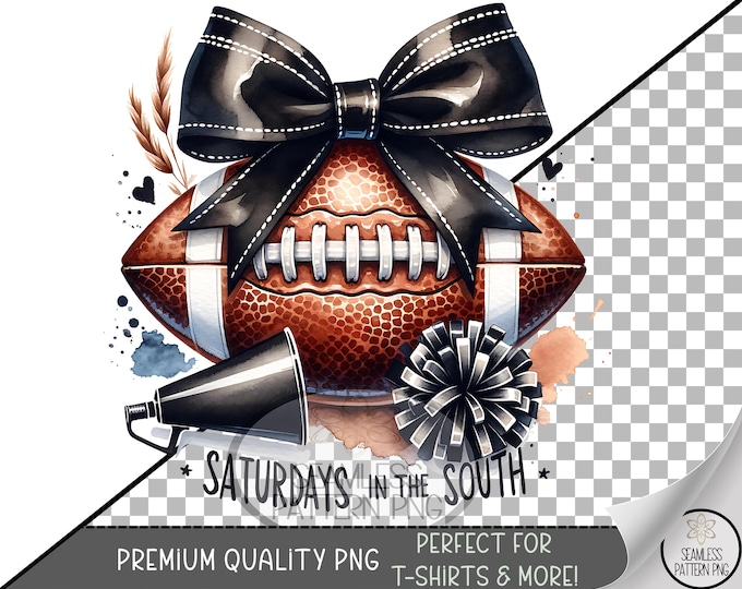 Sporty Sublimation Design, Game Day UV DTF Graphic, Festive Football Clip Art, Southern Saturdays Decor, Digital Download, PNG A513