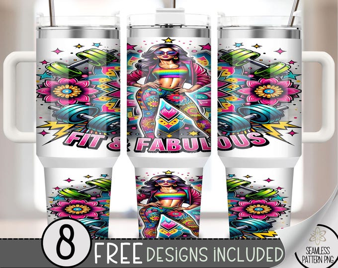 Exercise 40oz Tumbler Wrap, Gym Motivation 40 OZ Sublimation Design, Fitness 40oz Quencher Tumbler File, Floral Workout Tumbler Wrap, A223