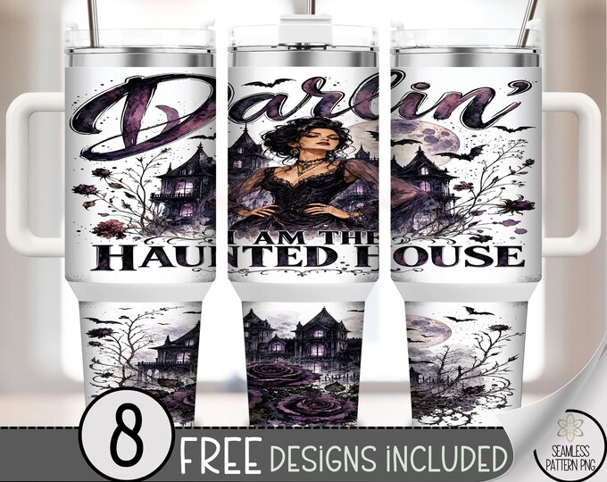 Halloween 40oz Tumbler Wrap, Spooky Woman Sublimation Design, Gothic Glam PNG Files, Digital Download, B10428