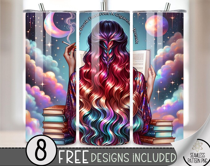 Smut Book Tumbler Wrap, Bookish 20oz Skinny Tumbler Sublimation Design, Book Tumbler Wrap File, Librarian Tumbler Wrap, Romantasy Reader A5