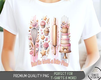 Shabby Chic Kitchen Tshirt PNG, Funny Cooking PNG, Sublimation Art for Bakers, Funny Baking T-Shirt PNG, Cake Dealer png, Baking Humor A43