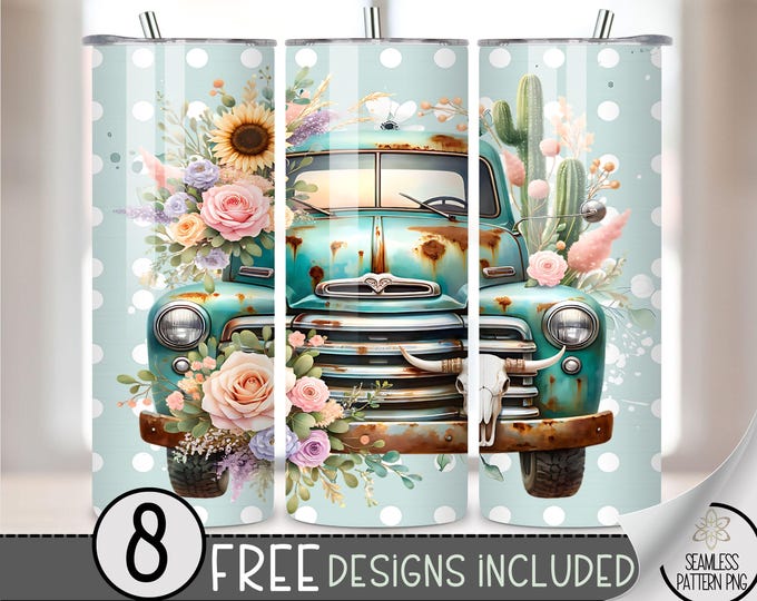 Western Boho Tumbler Wrap PNG, Western Sublimation Design PNG, 20oz Skinny Sublimation Tumbler Design, Cowboy Tumbler PNG, Digital Download
