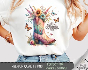 Cowboy Boots png T-Shirt File, Cowgirl Shoes png, Howdy Hos png, Western Mom png, Rodeo png, Horse Lover Shirt png Sublimation Design, B600