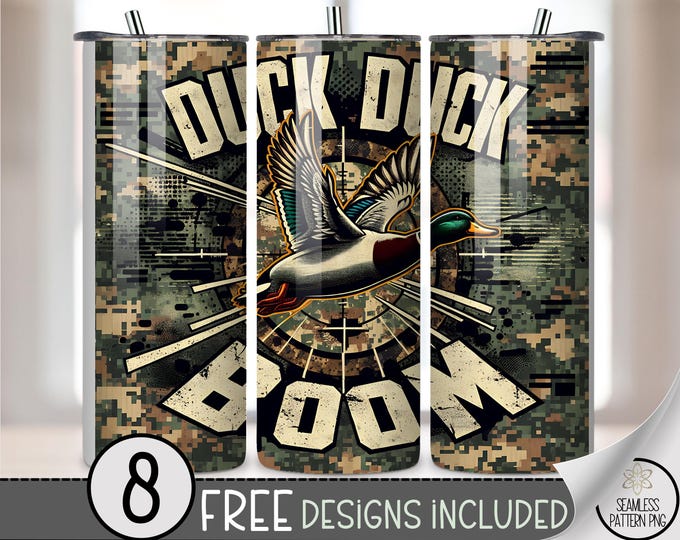 Hunting 20 oz tumbler wrap, Camo Sublimation Design, Duck Hunting PNG, Outdoor Tumbler Wrap for Men, A540