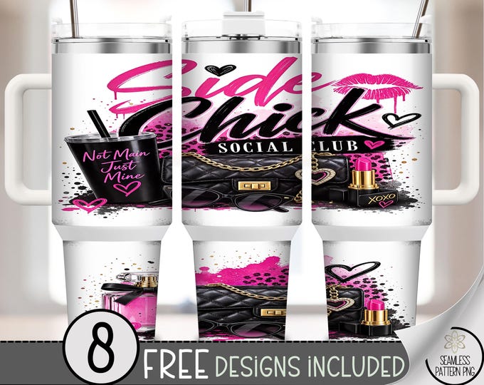 Fashion Sassy 40oz Tumbler Wrap, Glam Makeup Sublimation Design, Digital Download, B10522