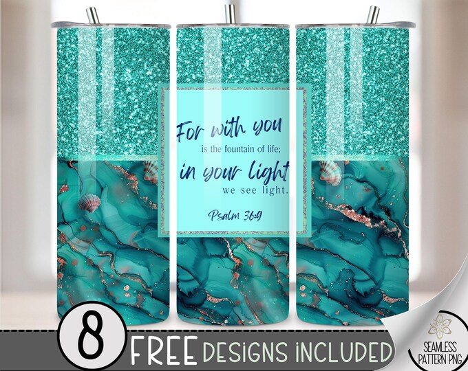 Christian Tumbler Wrap, Religious 20oz Skinny Tumbler Sublimation Design, Bible Verse Tumbler Wrap PNG, Spiritual Scripture Tumbler Wrap