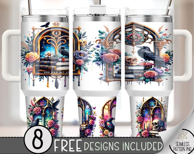 You Had Me At Trigger Warning 40oz Tumbler Wrap, Romantasy Bookish Tumbler Sublimation Design, Adult 40oz Quencher Tumbler Wrap PNG, A30