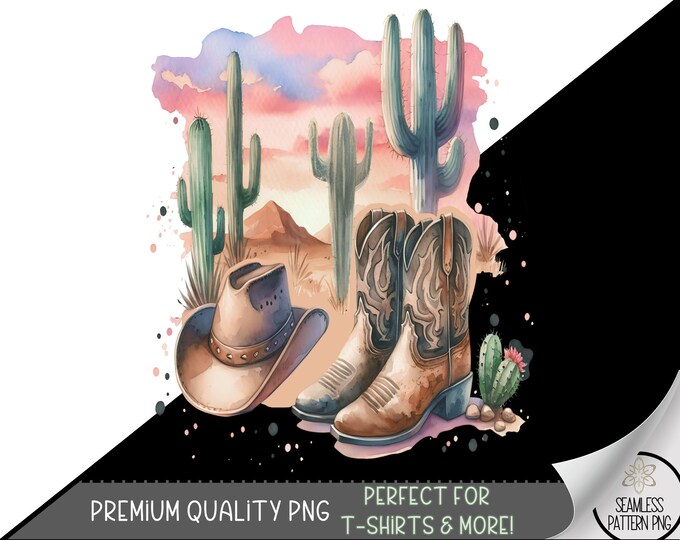 Wild Cowgirl T-Shirt PNG, Cute Summer PNG, Vintage Western Graphic png Design, Cowboy Boots Design png, Country Western PNG File, A109