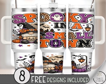 Halloween 40oz Tumbler Wrap, Spooky Gnome Witch Sublimation Design, Digital Download, B10501