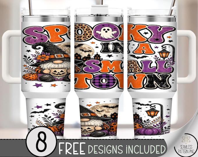 Halloween 40oz Tumbler Wrap, Spooky Gnome Witch Sublimation Design, Digital Download, B10501