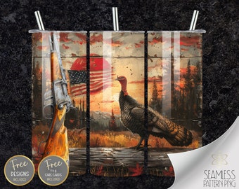 Turkey Hunting Png, Turkey Hunting Wrap, Tumbler Wrap Designs, Sublimation Hunting, 20 Oz Skinny Tumbler, 20Oz Tumbler Wrap, 20 oz Straight