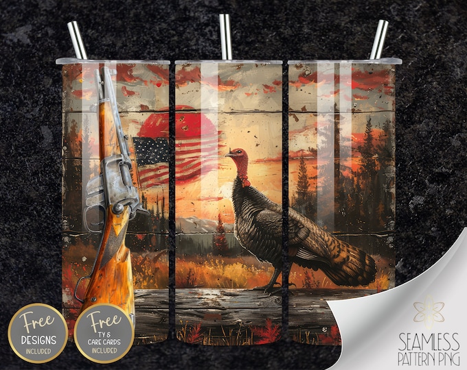 Turkey Hunting Png, Turkey Hunting Wrap, Tumbler Wrap Designs, Sublimation Hunting, 20 Oz Skinny Tumbler, 20Oz Tumbler Wrap, 20 oz Straight