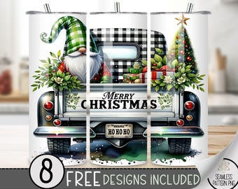 Christmas Gnome Tumbler Wrap, Winter Sublimation Design, Xmas 20 Oz Skinny, Merry Christmas Tumbler Wrap Png, Christmas Tumbler PNG, Holiday