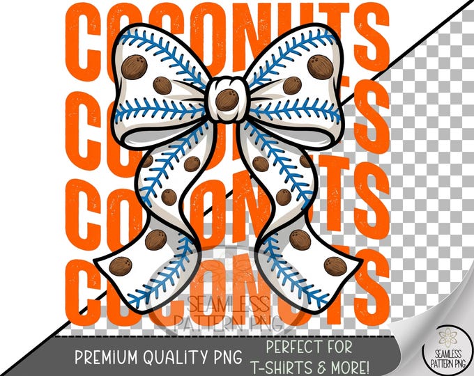 Bow Ribbon Sublimation Design, Coconut UV DTF Graphic, Decorative Clip Art, Digital Download, B10236