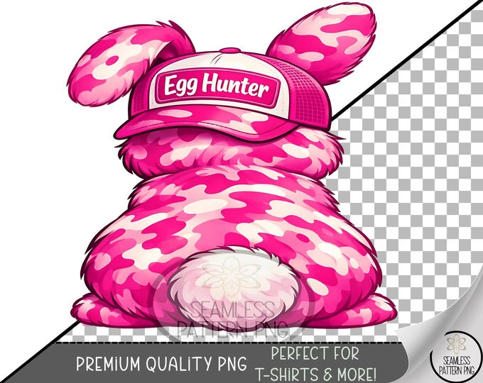 Egg Hunter PNG, Easter Bunny UV DTF Sublimation Design, Funny Easter Hunt, Digital Download, B10015