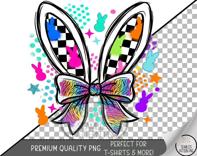 Easter Butterfly PNG, Digital Download For Bunny Ears UV DTF Sublimation Graphic, Digital Download, B892