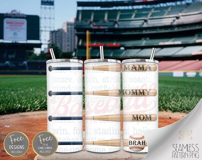 Best Mama Mommy Mom Brah 20 oz Straight Tumbler Wrap Sublimation PNG, Baseball Bat Tumbler Design, Mothers day Wrap Design Instant Download
