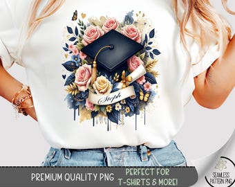 Senior T-Shirt PNG, Senior 2025 Graduation Design, Class Senior Digital File for Sublimation, Class of 2025 PNG,Unique Art,Cap Diploma, A196