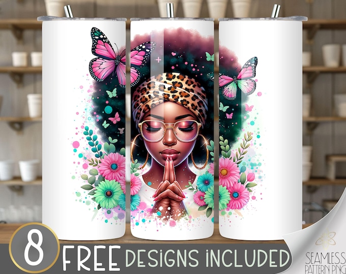 Pray Tumbler Wrap PNG, Religious PNG, Christian Tumbler,God,Christian Bible, Flower Leopard Black Woman Tumbler Sublimation,Digital Download