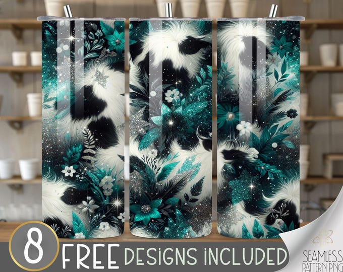 Western Tumbler Wrap, 20 oz Tumbler Sublimation Designs, Country Tumbler Wrap, Boho Cow  Hide Tumbler, Cowhide PNG, Country Girl Tumbler