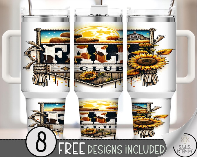 Rustic 40 oz tumbler wrap: Farm Sunrise Sublimation Design, Bold Country PNG Files, Cow Pattern and Sunflowers, Rural Life File, A475