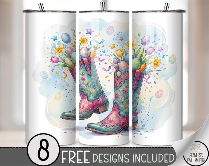 Cowgirl Boots 20 Oz Tumbler Wrap, Sublimation Design, Digital Download, B898