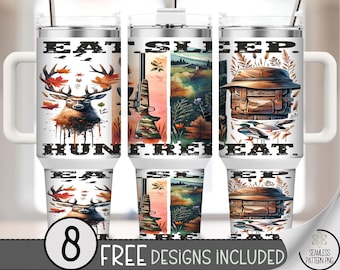 Hunting 40 oz Tumbler PNG, Funny Deer Wrap Sublimation Design, Digital Download for Wildlife Lovers, A419