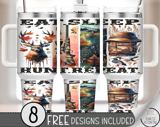 Hunting 40 oz Tumbler PNG, Funny Deer Wrap Sublimation Design, Digital Download for Wildlife Lovers, A419