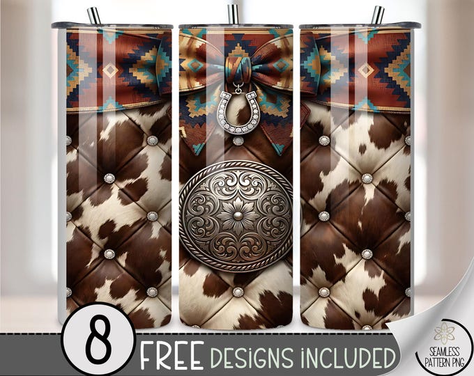 Coquette Cowgirl 20 Oz Tumbler Wrap, Rustic Sublimation Design, Digital Download, B975