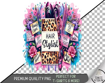 Hairdresser T-Shirt PNG, Motivational Design, Hairstylist Digital File for Sublimation, Beautician PNG, Unique Cosmetology Design, A244