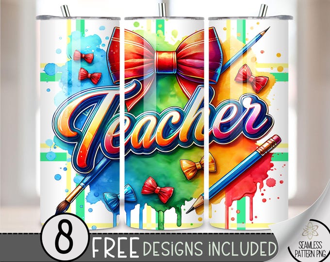 Teacher Tumbler Wrap, Teaching Appreciation Tumbler Wrap, Autumn 20 oz Tumbler Design, Teacher Life Tumbler PNG, Back To School PNG, A81