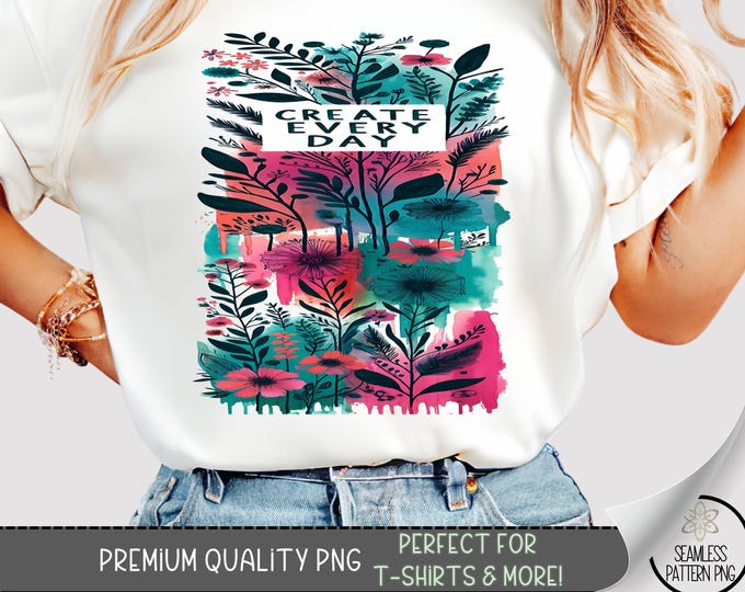 Painter T-Shirt Design, Flower PNG, Boho Sweatshirt PNG, Artist Inspirational Sublimation Designs for Shirts, Painter Motivational PNG A189