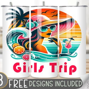 Cruise Tumbler Wrap, GIRLS CRUISE 20oz Skinny Tumbler Wrap, Summer Cruise Tumbler Wrap, Cruise Tumbler Design, Cruise Sublimation Design