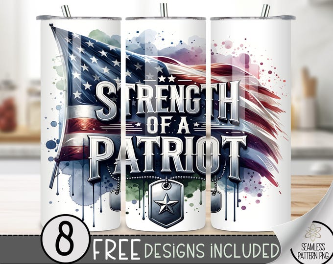 Patriot Trump 2024 Tumbler Wrap PNG Digital Download 20 oz Skinny, Election Tumbler Sublimation Design, Military Seamless Sublimation design