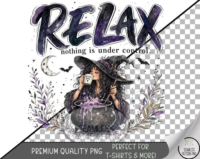 Halloween Witch Sublimation Design, Sassy Coffee Cauldron UV DTF Graphic, Digital Download, B10432