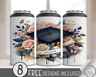 Class of 2025 4 in 1 Can Cooler Wrap, Senior 4in1 Tumbler PNG, Graduation 16 Oz Can Cooler Sublimation Design, Diploma Hard Can Design, A196