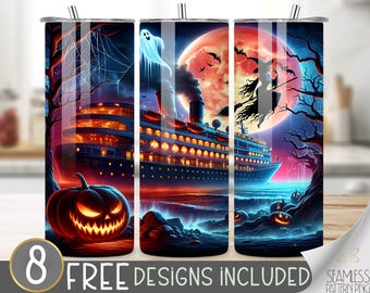 Cruise Tumbler Wrap, 20oz Skinny Tumbler Wrap For Cruise, Halloween Cruise Tumbler Wrap, Cruise Tumbler Design, Cruise Sublimation Design