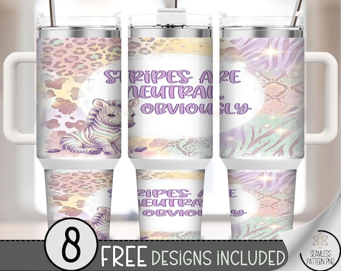 Animal Print 40 oz Tumbler Wrap, Cute Zebra Sublimation Design, Pastel PNG Files, Girly 40oz Tumbler Design, Digital Download, B10277
