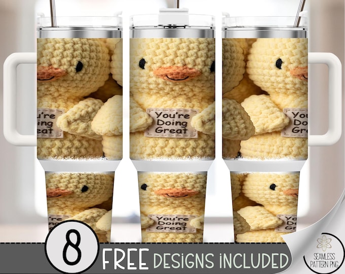 Cute Yellow Chick Motivational 40oz Tumbler Wrap, Uplifting Sublimation Design, Digital Download, B10486