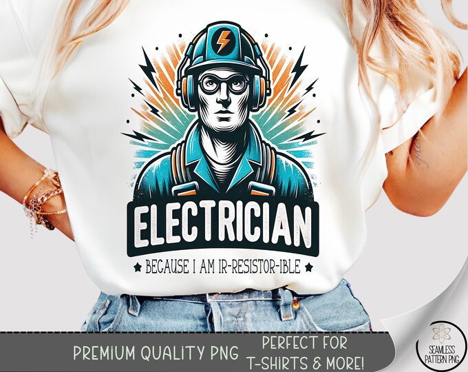 Electrician T-Shirt PNG, Lineman Design, Sublimation Instant Download, Inspirational, A782